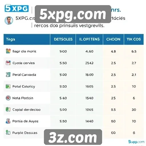 Comparação entre 5xpg.com e concorrentes do setor